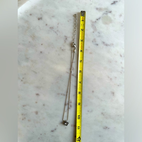 Brighton Square Crystal Pendant on Serpentine Chain - Picture 5 of 8